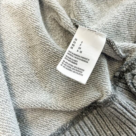 Aerie Gray Open Front Cardigan Sweater Size Small Cozy Knit Shawl Collar - Picture 4 of 5